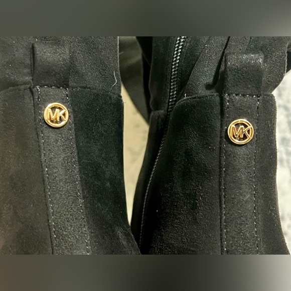 NEW Michael Kors Braden Women's Suede Zip Up Knee high boots - Black Size 9 - Picture 5 of 7